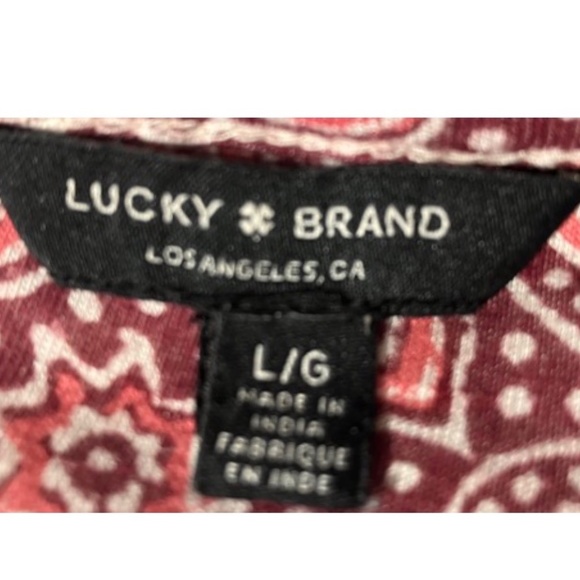 Lucky Brand V-Neck Blouse Large - Picture 6 of 10